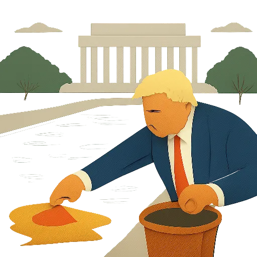 Reflecting Pool repairs become personal for Trump
