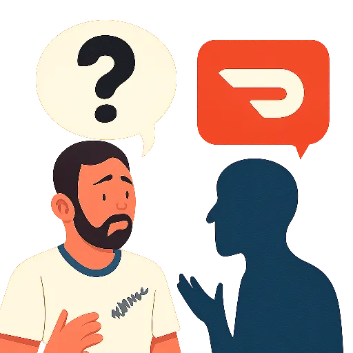 DoorDash quiere interactuar con la nueva superestrella de la Copa del Mundo, pero sigue ingresando al chat equivocado.