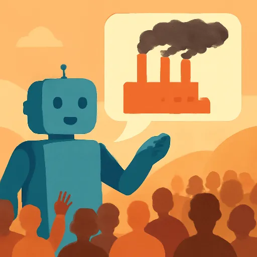 A digitális kampánycégek, mint a CiviClick és az Influent, látszólag mesterséges intelligenciát használnak arra, hogy tömeges nyilvános véleményeket generáljanak helyi energia projektekről, nagyrészt a fosszilis tüzelőanyagok használatának kedvezve.