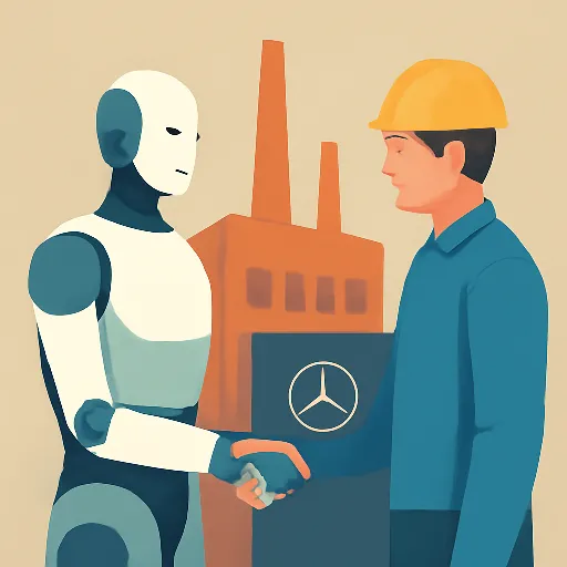Humanoid robot maker Apptronik raised ~$1B at a ~$5B valuation, including from Mercedes-Benz, which has a handful of Apptronik's Apollo robots in its factories (Joshua Brustein/Bloomberg)